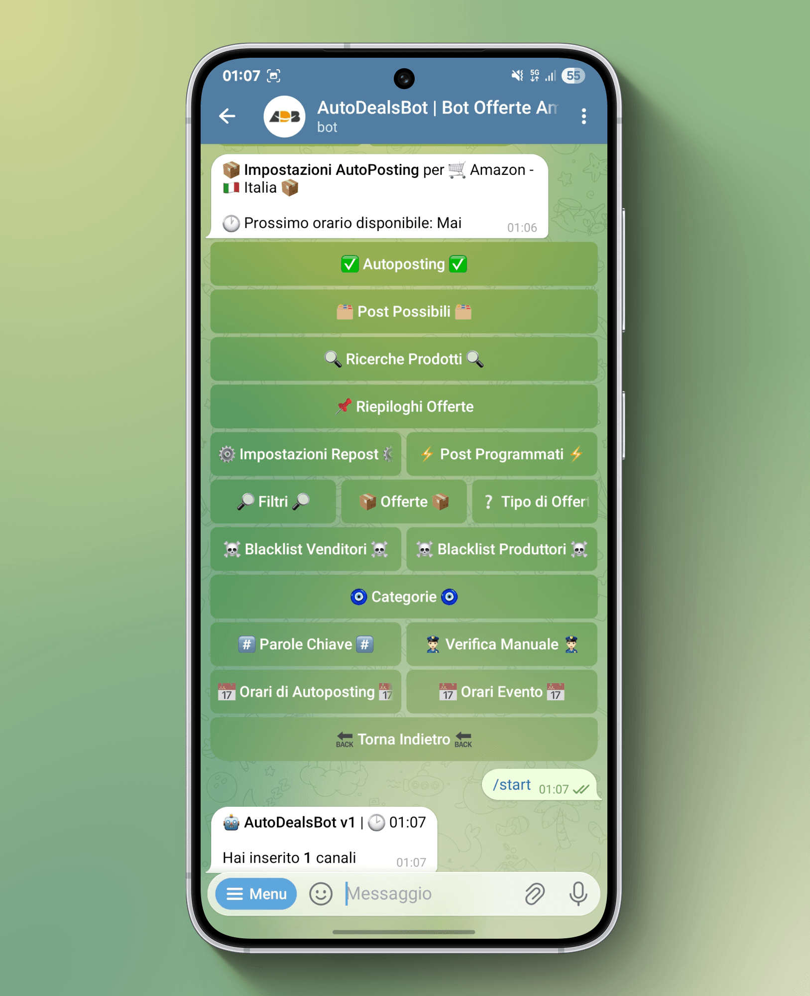 Dashboard de autoposting del bot de ofertas Amazon en Telegram