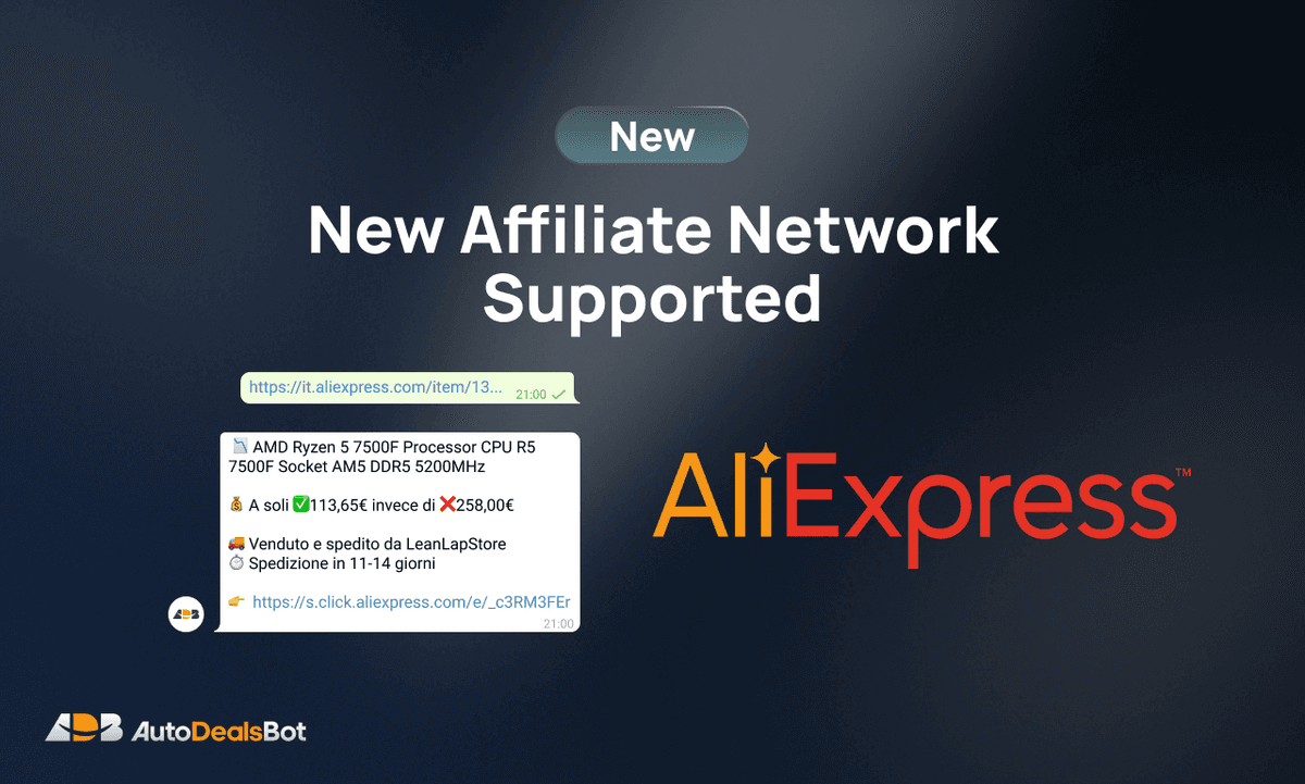 AliExpress is now on AutoDealsBot