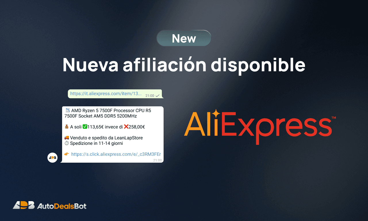 AliExpress ya está disponible en AutoDealsBot