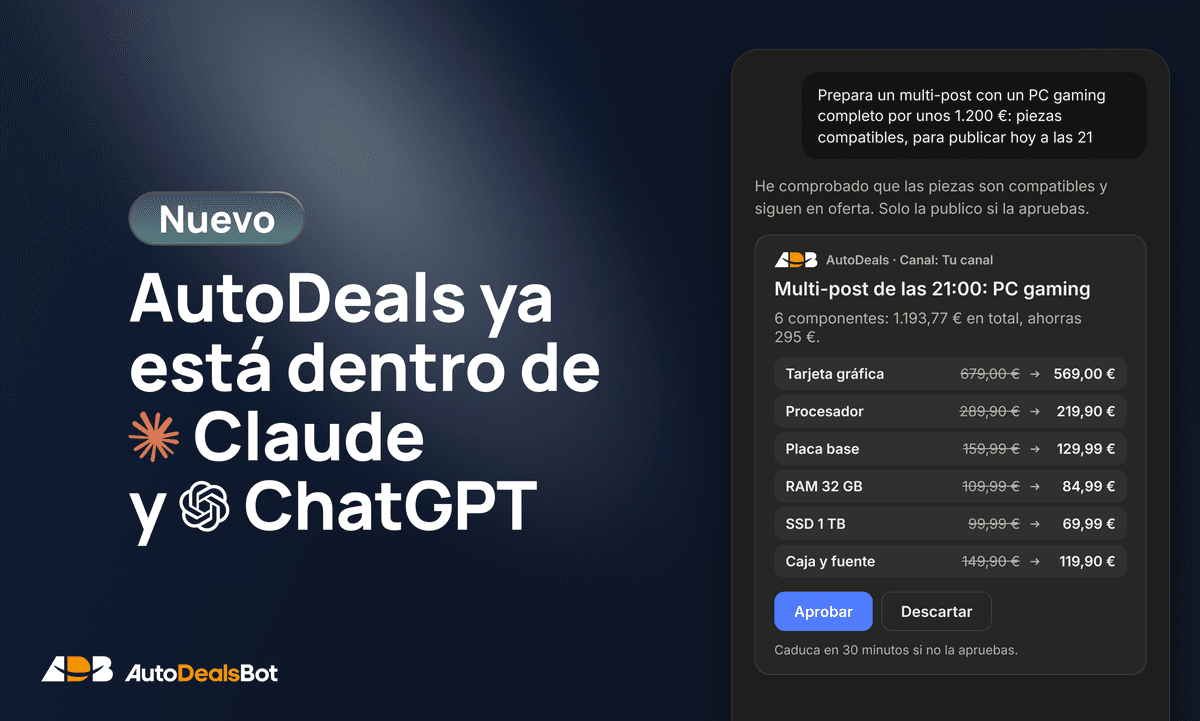 AutoDeals ya está dentro de Claude y ChatGPT