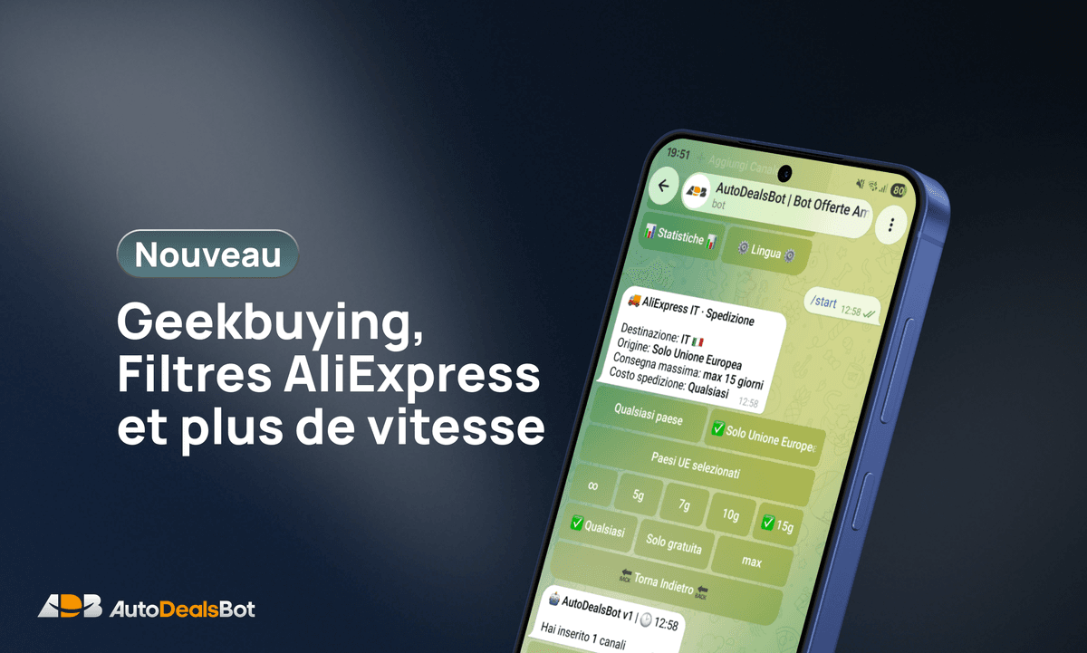 Geekbuying, filtres et plus de vitesse