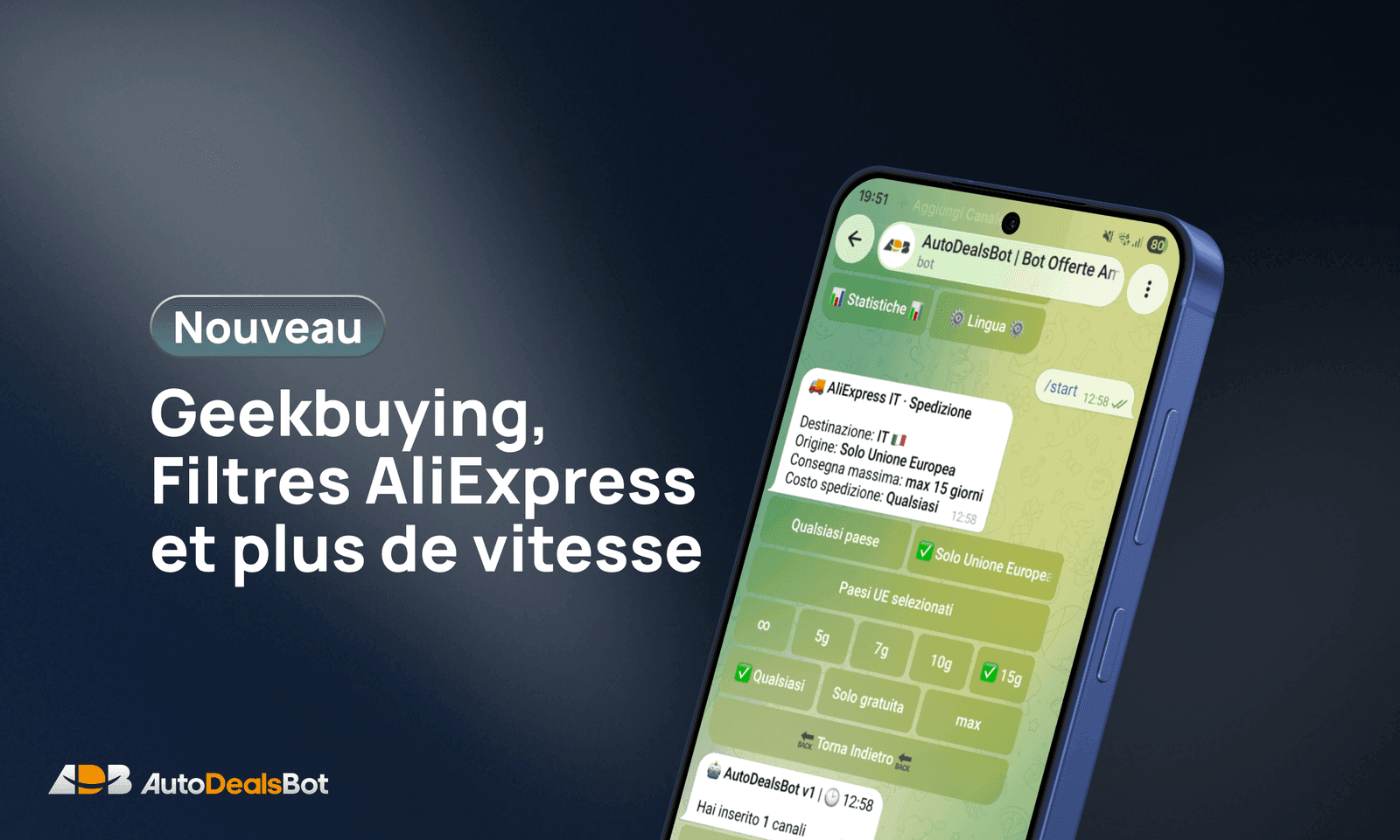 Geekbuying, filtres et plus de vitesse
