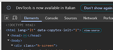 Onglet Console dans les outils de développement