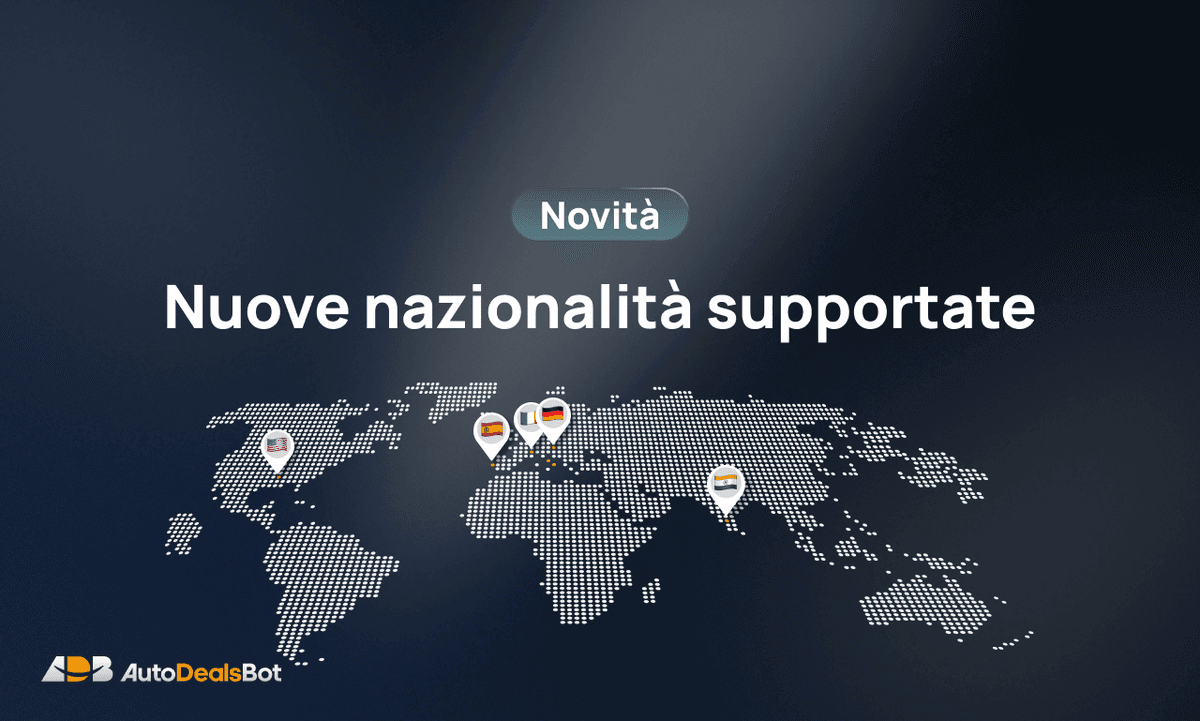 Nuove nazionalità supportate