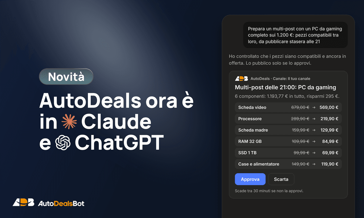 AutoDeals ora è in Claude e ChatGPT